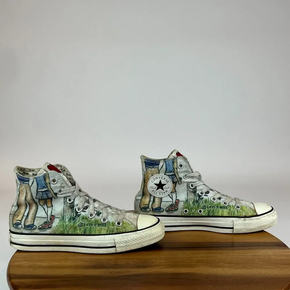 Womens Converse Love Note High Top Canvas CTAS Shoes Sneakers Size 7 M GUC